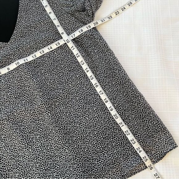 1. State Black White Balloon Long Sleeve Peasant Cottagecore Career Blouse SZ M - Picture 10 of 11
